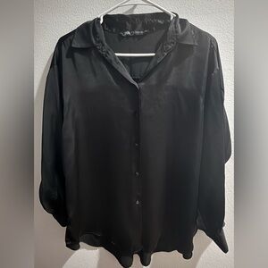 Zara Classic Black Blouse